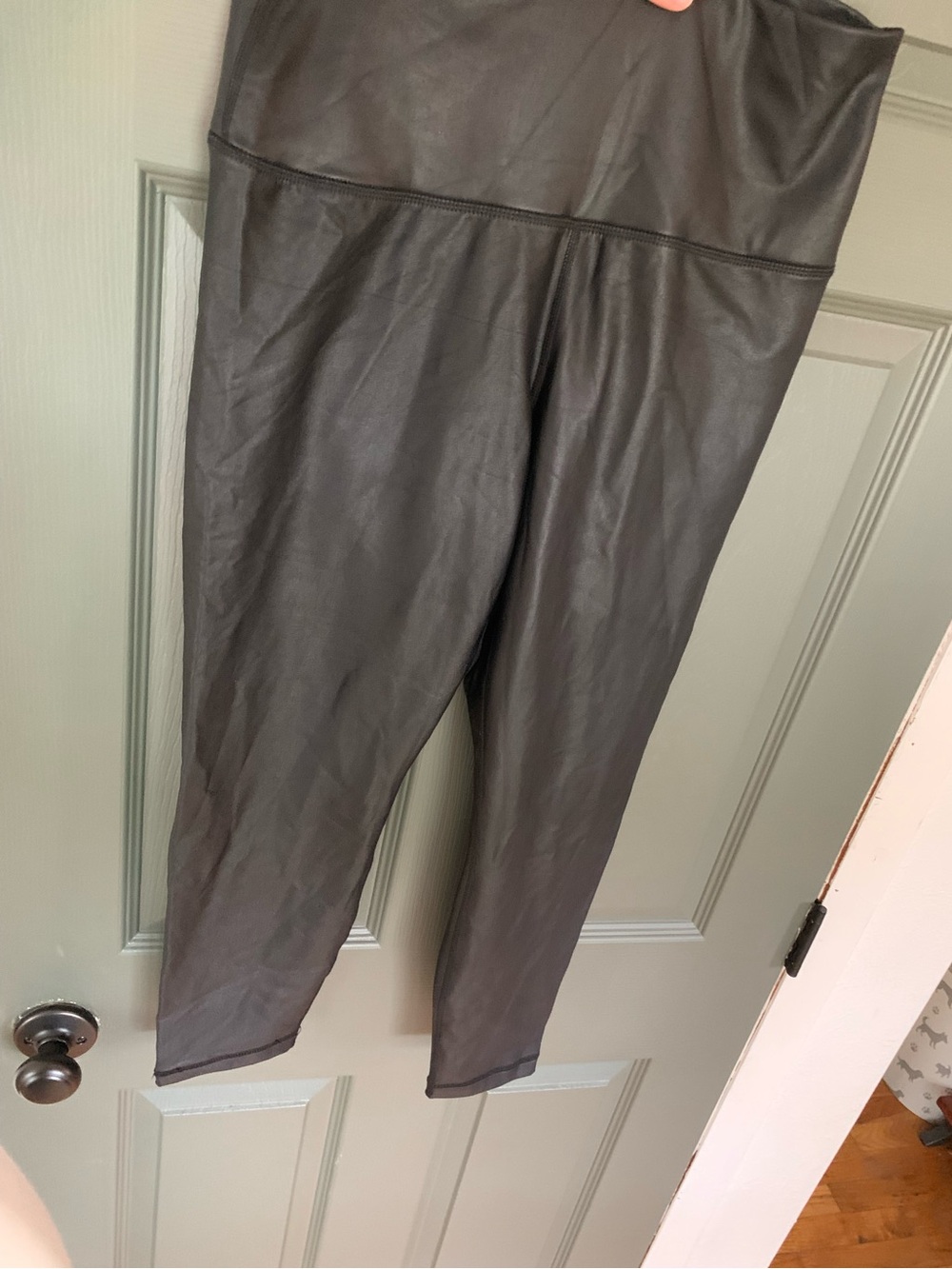 90 Degree by Reflex Hi Rise Leatherette Leggings